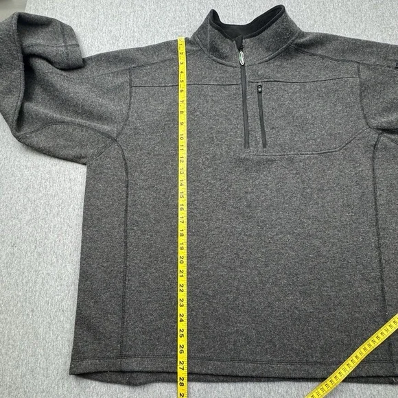 Arbor Wear 1/4 Zip Long Sleeve Pullover Fleece Sweater Men's 2XL Gray Wool Blend